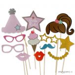 Set de postizos PRINCESAS 12 piezas