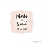 Etiqueta adhesiva marfil con corazón 1hj=54u. min.5