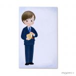 Estampa niño Comunión traje azul y biblia, precio 25u.