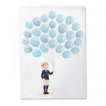 Lámina árbol de huellas Comunión niño pantalón corto 29,5x42cm