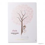 Lámina firmas niña Comunión con rosario 42x29,5cm