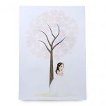 Lámina para firmas niña Comunión vestido largo y diadema