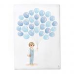 Lámina de firmas niño chaleco y biblia 29,5x42cm