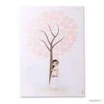 Lámina firmas niña Comunión romántica 42x29,5cm