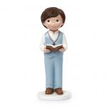 Figura pastel Comunión niño chaleco y biblia 13cm.